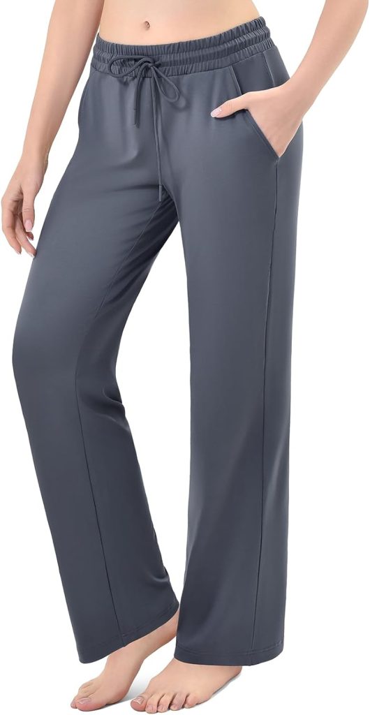 Track Pants Women Loose Straight Leg Women’s Sweatpants with Pockets for Sports Jogging