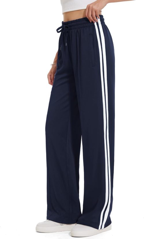 Women's 28/30/32/34/36 Inseam Track Pants Loose Straight Leg Jogging Sweatpants Warm-Up Sports Athletic Running