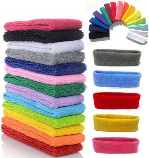 12 Packs Wicking Stretchy Athletic Sweatband/Sport Headbands/Head wrap/Yoga Headband/Head Scarf/Best Looking Hairband for Sports or Fashion,Towel Material
