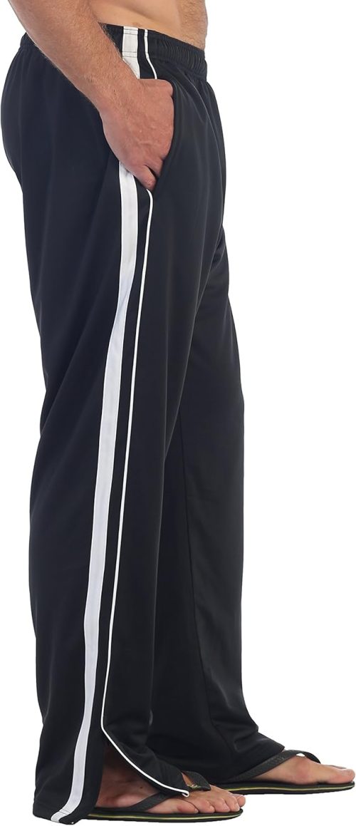 Mens Athletic Track Pants with Zip Bottom