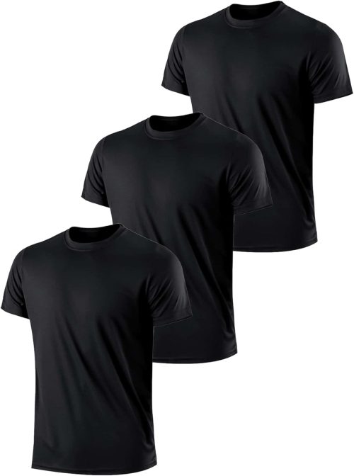1/3/5 Pack Men's Quick-Dry Breathable Sports T-Shirt, Lightweight and Comfortable, Ideal for Running and Gym