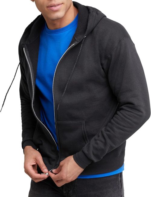 Men's Zip-up Hoodie,  Fleece Full-zip Hoodie for Men, Hooded Sweatshirt