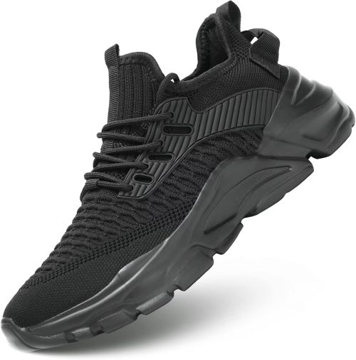 Men's Running Shoes, Non Slip, Breathable, Lightweight Fashion Sneakers, Slip Resistant Athletic Sports Walking Gym Work Shoes