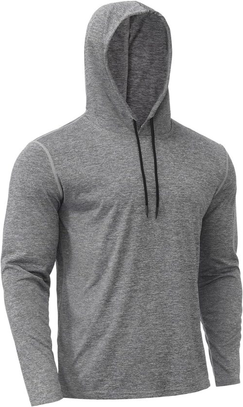 Men’s Hoodies Long Sleeve Drawstring Pullover Sweatshirt Casual Hooded for Gym Workout Athletic