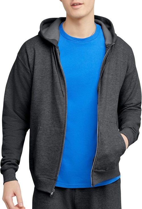 Men's Zip-up Hoodie,  Fleece Full-zip Hoodie for Men, Hooded Sweatshirt